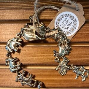 Noah’s Ark Vintage Bracelet – 70s/80s Gold‑Tone Jewelry